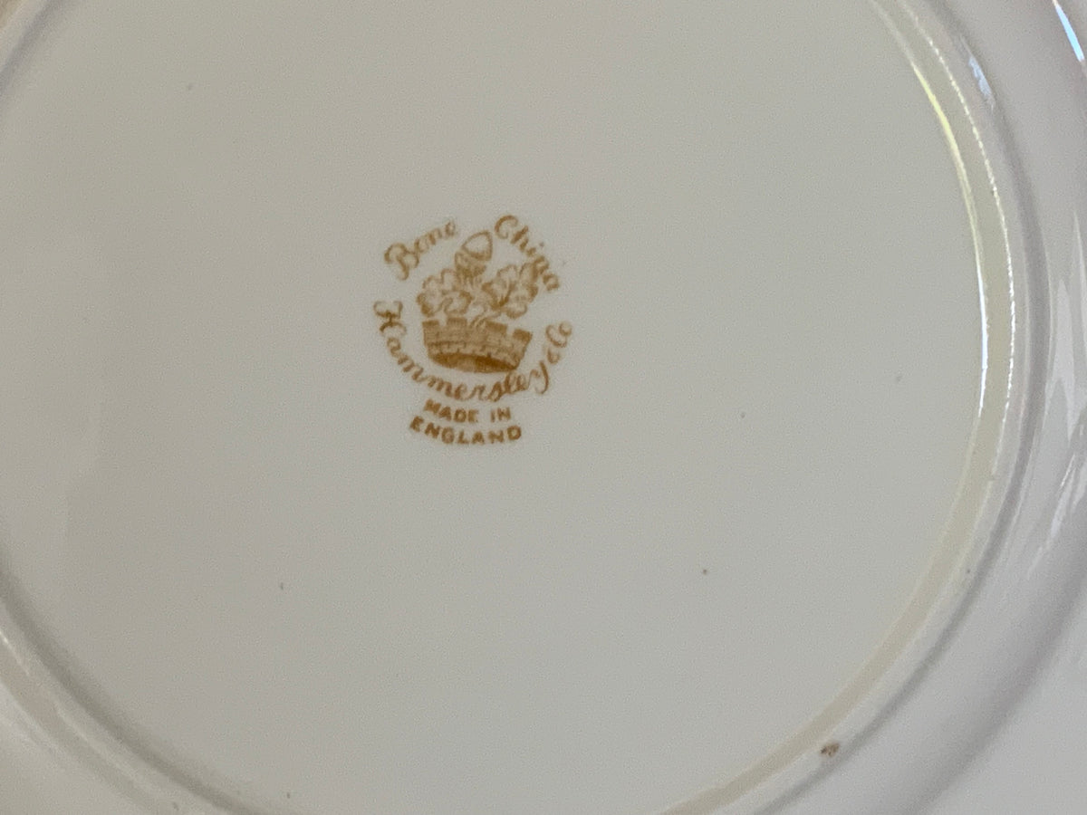 Vintage Hammersley "Queen Anne" Bone China 7" Bread & Butter Plate Made in England 1940s-1950s