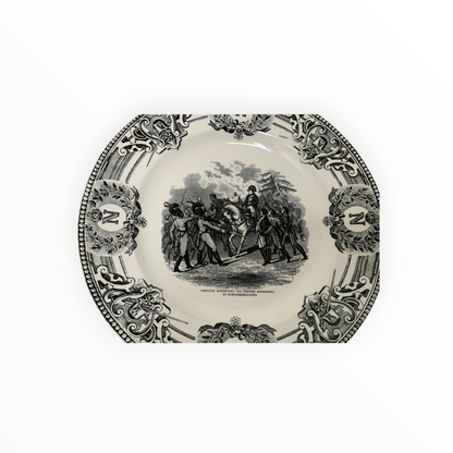 Boch Frères La Louvière Napoleon Commemorative Plates Set of 12 Belgium c. 1920s-1930s