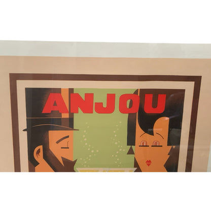 Vintage Amoro “Anjou Vins Mousseux” French Art Deco Lithographic Advertising Poster France c. 1932