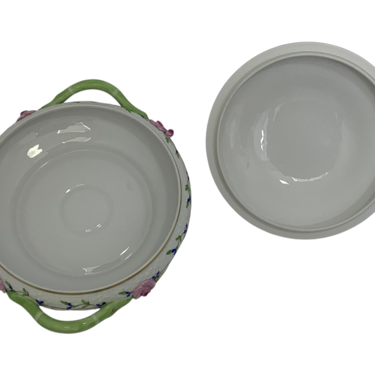 Vintage Herend Hungary Blue Garland PBG Round Covered Vegetable Dish Form 86 c. 1980s