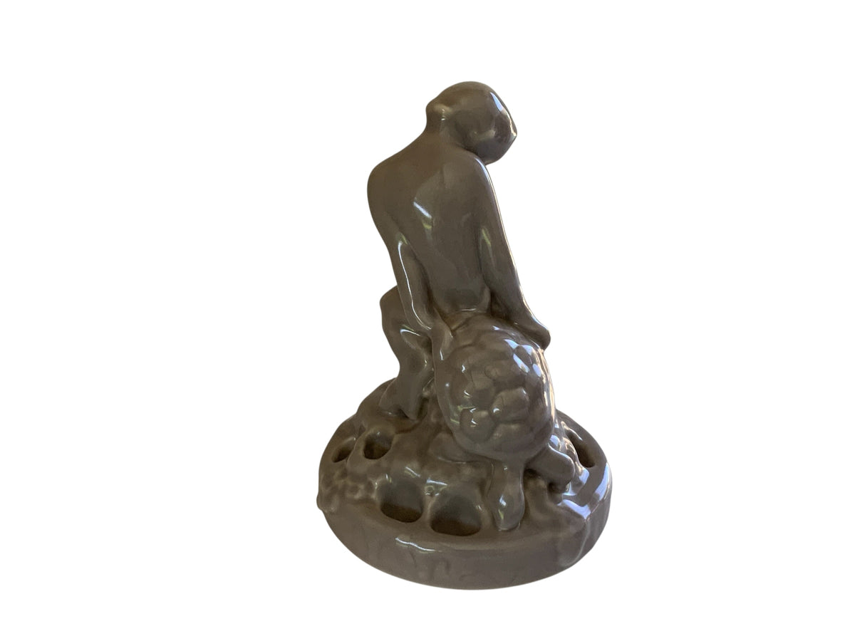 Antique Rookwood Pottery Porcelain Art Deco/Arts & Crafts Faun & Turtle Flower Frog Made in USA 1916