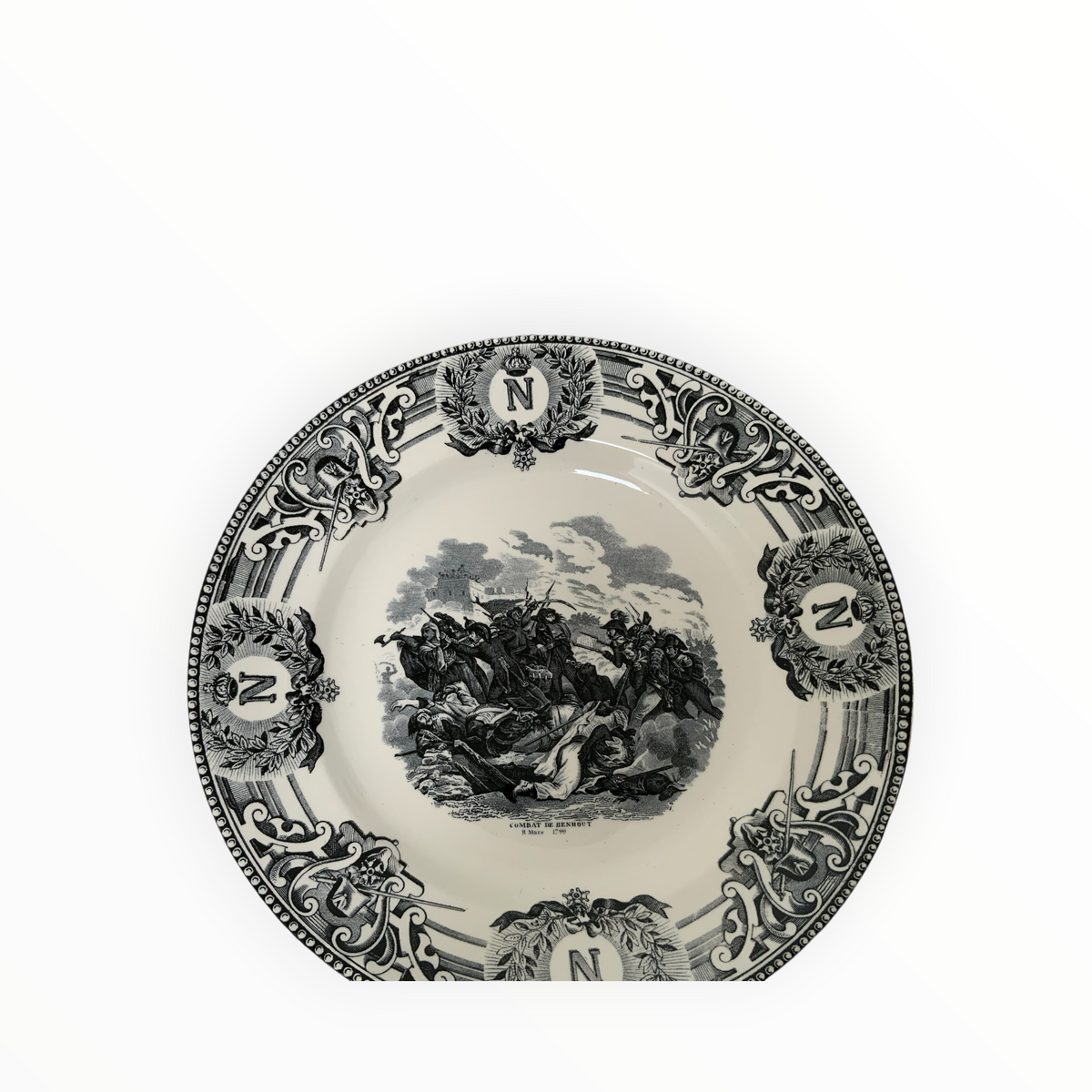 Boch Frères La Louvière Napoleon Commemorative Plates Set of 12 Belgium c. 1920s-1930s