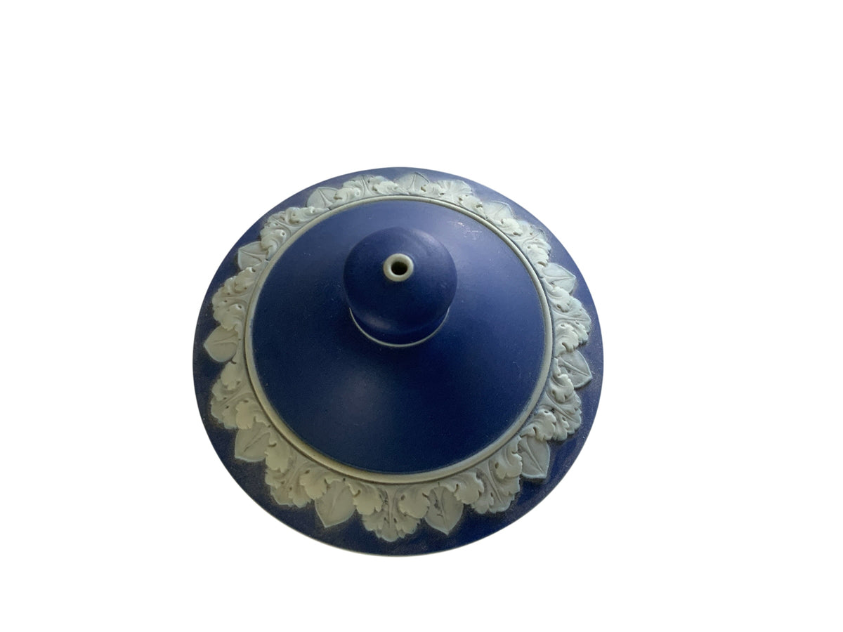 Antique Wedgwood Cobalt Blue Jasperware Dip Teapot Made in England c. 1891-1908
