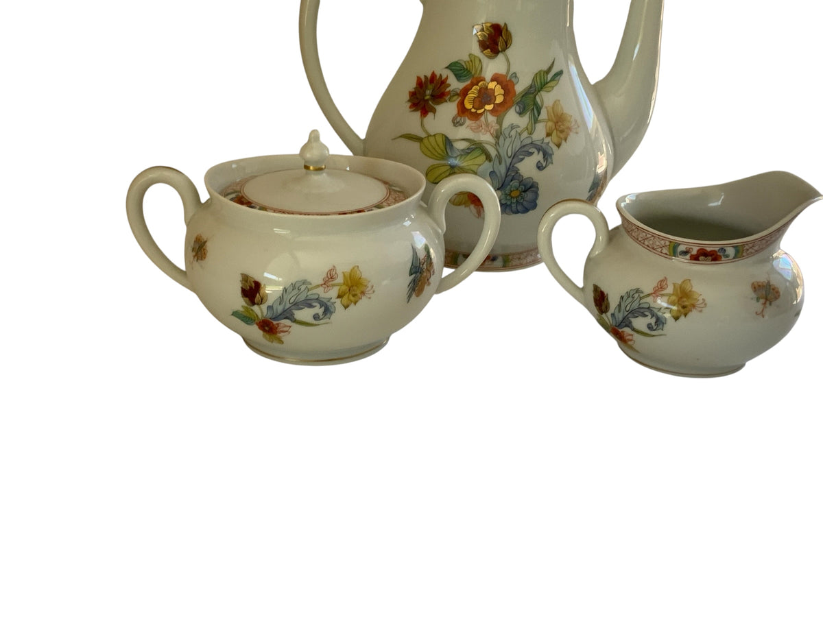 Vintage Haviland Limoges Cathay Coffee Pot Creamer Sugar Set Made in France 1973-1991