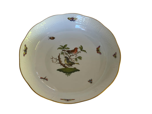 Herend Rothschild Bird 10" Round Vegetable Bowl Porcelain 80/RO Made in Hungary