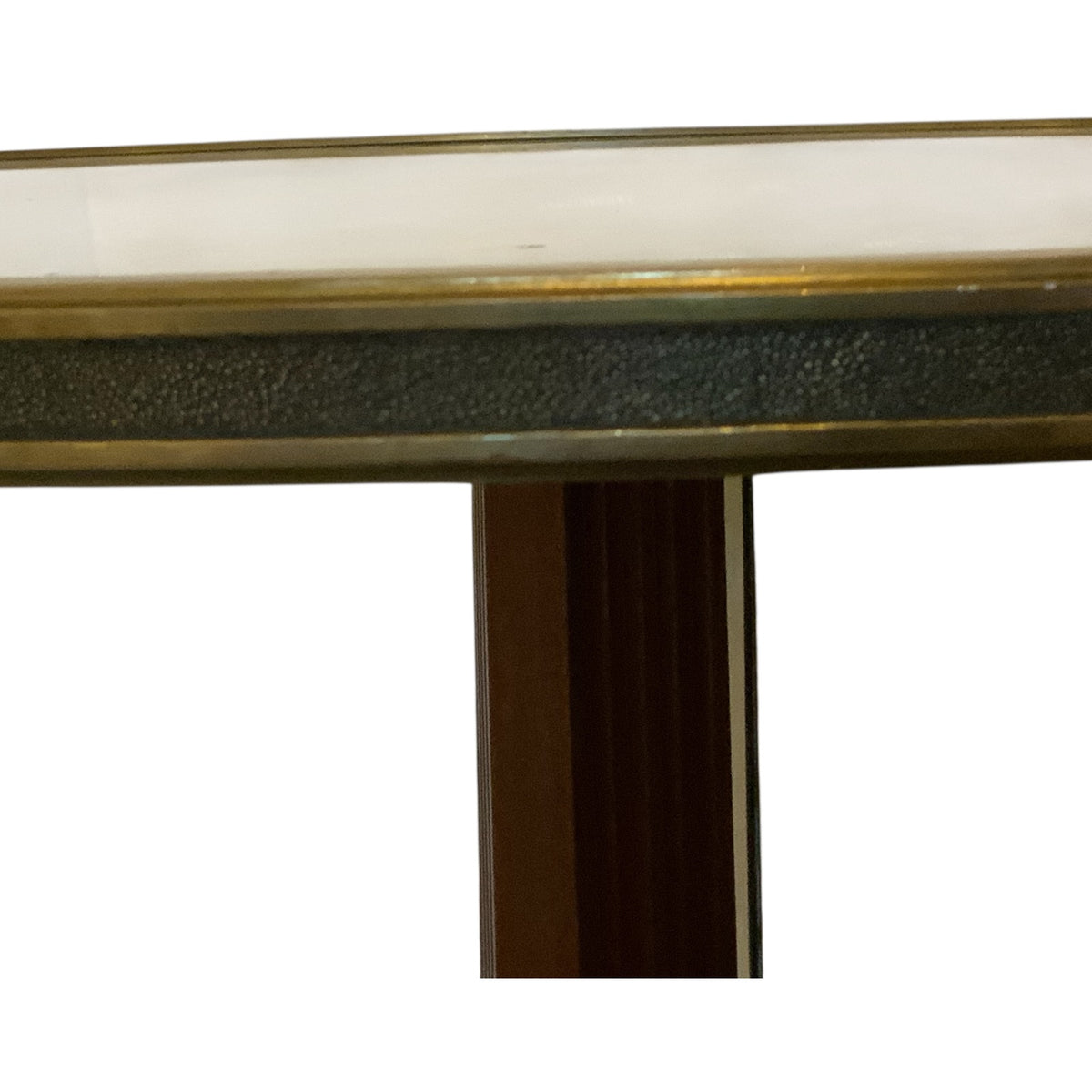 French Louis XVI/Regency Style Guéridon Table Mahogany Marble Top Brass Gallery 19th-20 Century