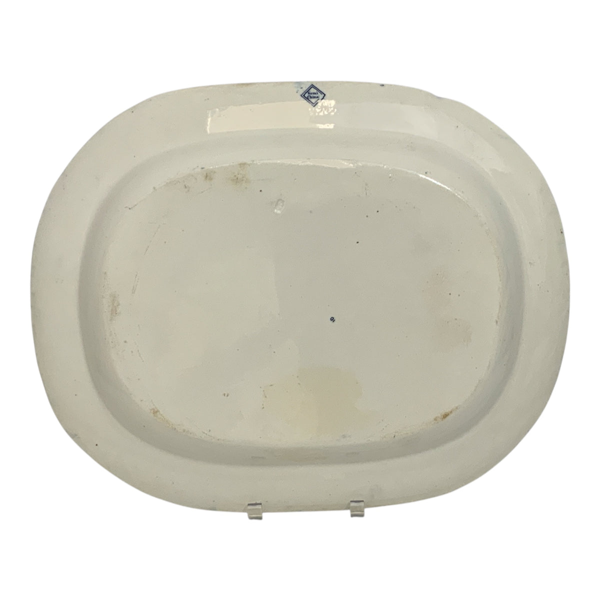 Antique Ridgway Blue Willow Porcelain Ironstone Serving Platter 18” - Large Turkey Meat Platter Semi China England c. 1885-1890