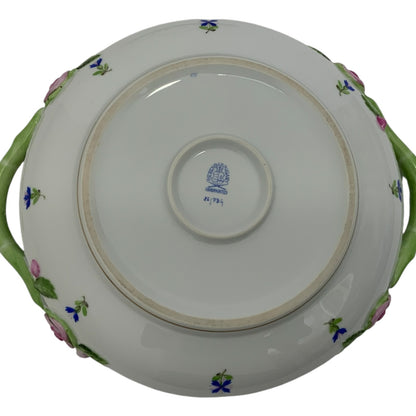 Vintage Herend Hungary Blue Garland PBG Round Covered Vegetable Dish Form 86 c. 1980s