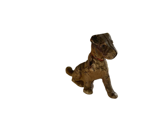 Vintage Hubley Wire-Haired Terrier Cast Iron Bank Made USA 1940s-1950s