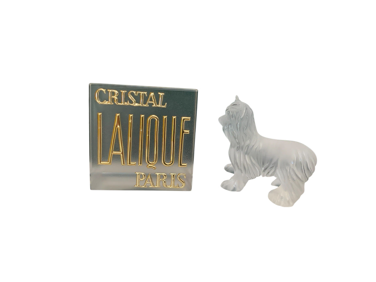 Lalique Yorkshire Terrier Standing Dog Figurine