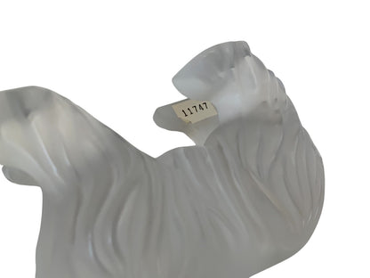 Lalique Yorkshire Terrier Standing Dog Figurine