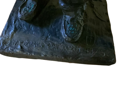 Jasper D'Ambrosi (American, 1926–1985) First Blossom 1984 Ltd Ed Bronze Sculpture 49/50 USA 1984