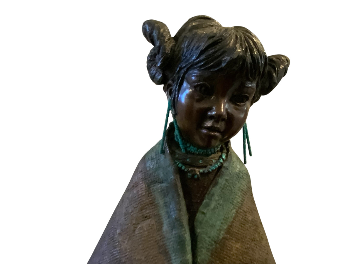 Jasper D'Ambrosi (American, 1926–1985) First Blossom 1984 Ltd Ed Bronze Sculpture 49/50 USA 1984