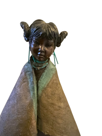 Jasper D'Ambrosi (American, 1926–1985) First Blossom 1984 Ltd Ed Bronze Sculpture 49/50 USA 1984