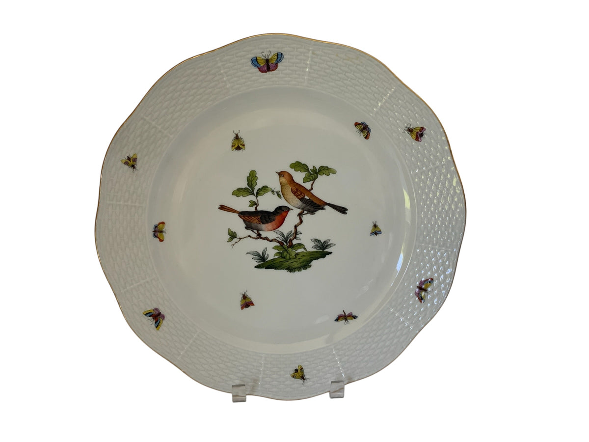 Herend Rothschild Bird 13" Chop Plate Round Platter Porcelain Plate 156/RO Motif #1 Made in Hungary
