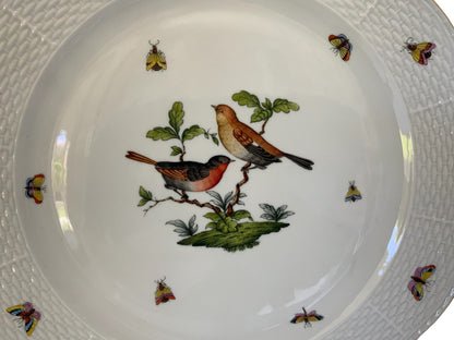 Herend Rothschild Bird 13" Chop Plate Round Platter Porcelain Plate 156/RO Motif #1 Made in Hungary