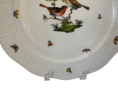 Herend Rothschild Bird 13" Chop Plate Round Platter Porcelain Plate 156/RO Motif #1 Made in Hungary