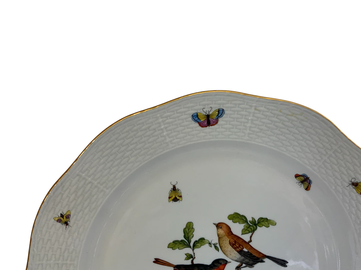 Herend Rothschild Bird 13" Chop Plate Round Platter Porcelain Plate 156/RO Motif #1 Made in Hungary