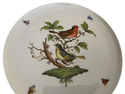 Herend Rothschild Bird 11" Service Plate Charger Porcelain Plate 527/RO Motif #7 Made in Hungary