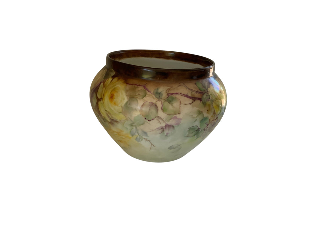 Antique Remi Delinieres & Co Hand Painted Limoge Jardiniere Bowl D&C France
