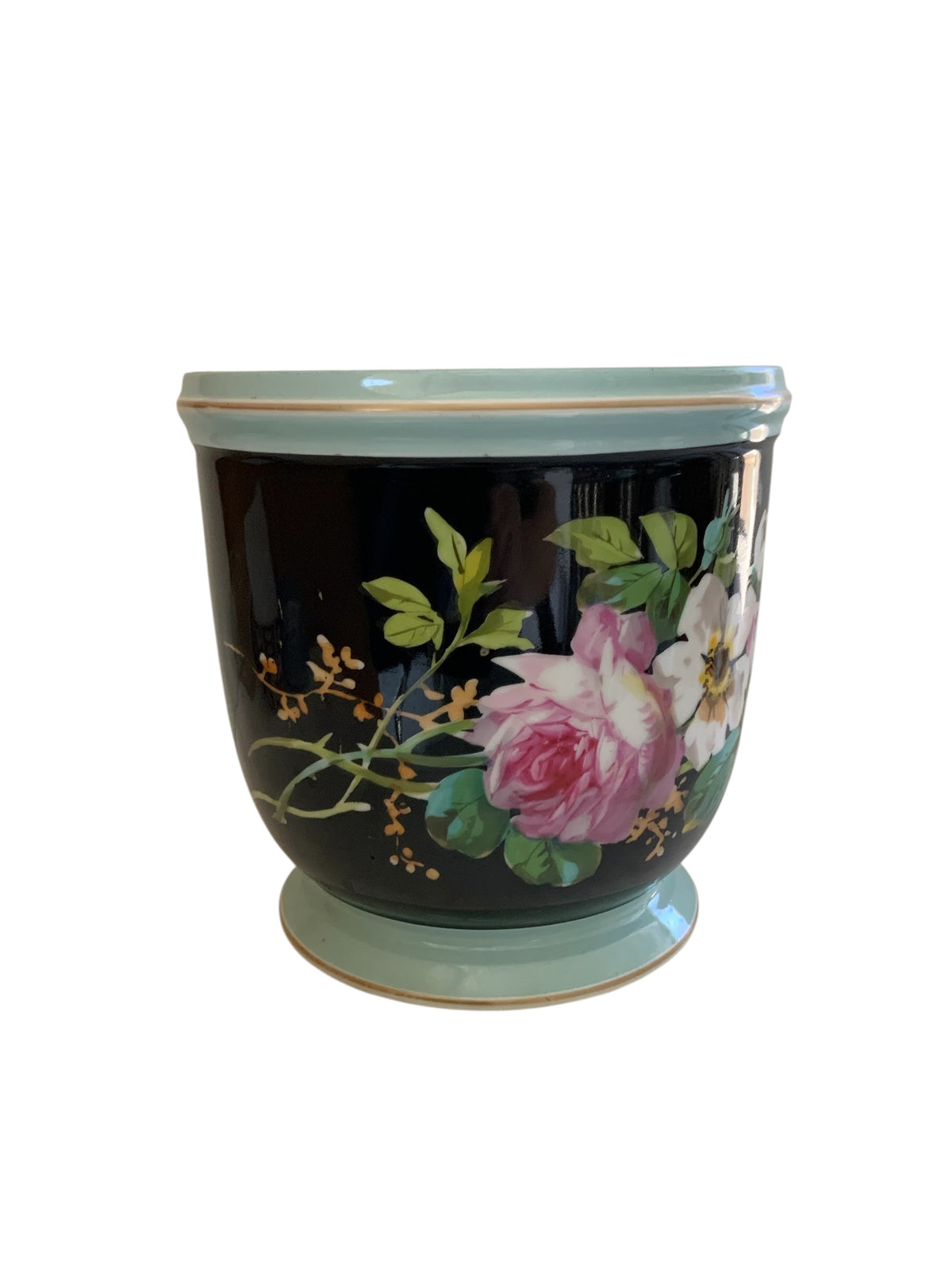 Antique Old Paris Porcelain Jardinière Cachepot France  19th Century