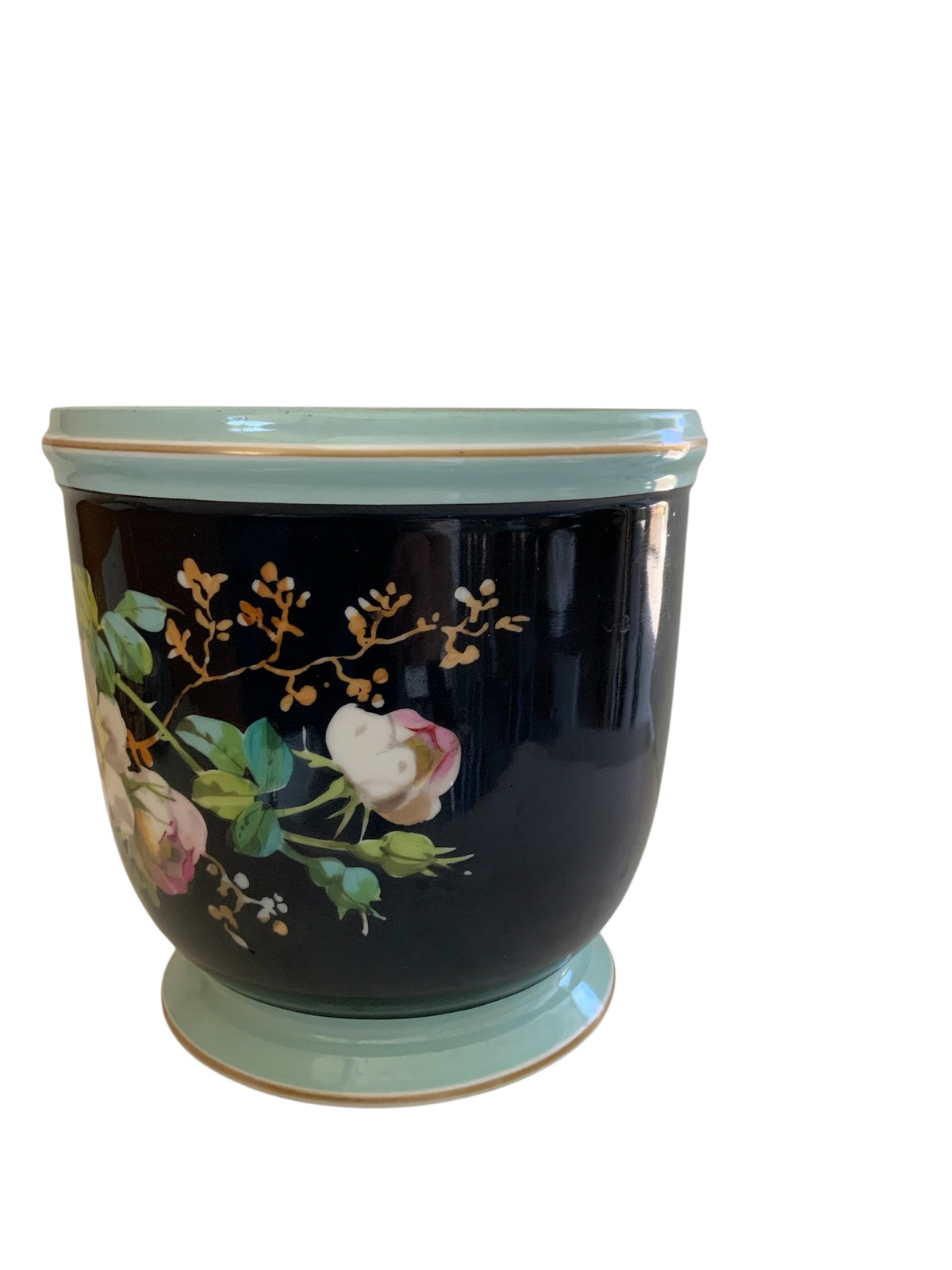 Antique Old Paris Porcelain Jardinière Cachepot France  19th Century