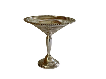 Vintage Empire Silver Company Sterling Silver Weighted Footed Compote #203 Made in USA 1950s-1960s