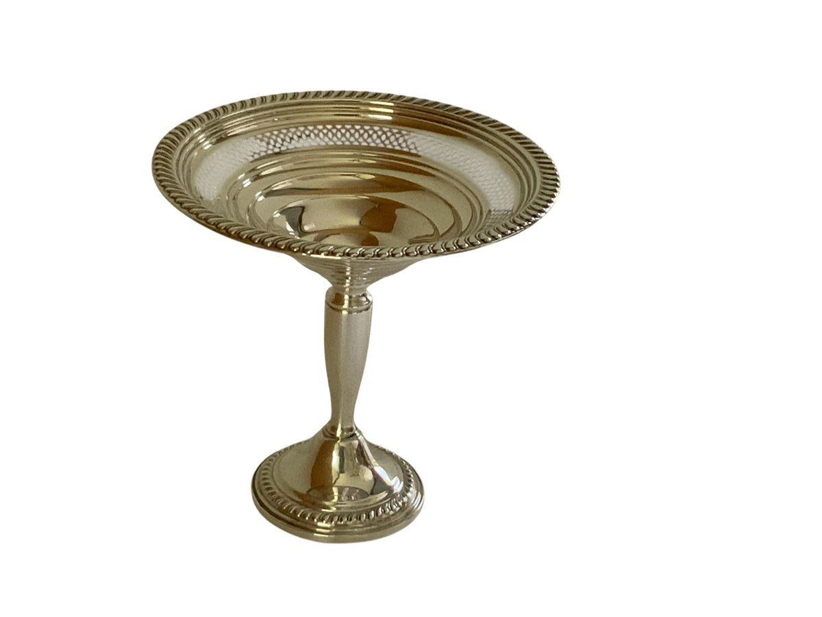 Vintage Empire Silver Company Sterling Silver Weighted Footed Compote #203 Made in USA 1950s-1960s