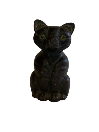 Antique Hubley or Albany Cast Iron 7" Sitting Cat Doorstop Made in USA 1920s-1930s