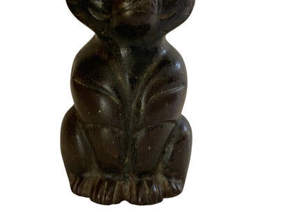 Antique Hubley or Albany Cast Iron 7" Sitting Cat Doorstop Made in USA 1920s-1930s