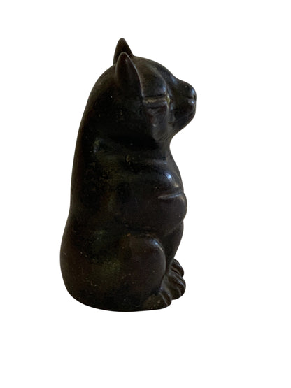 Antique Hubley or Albany Cast Iron 7" Sitting Cat Doorstop Made in USA 1920s-1930s