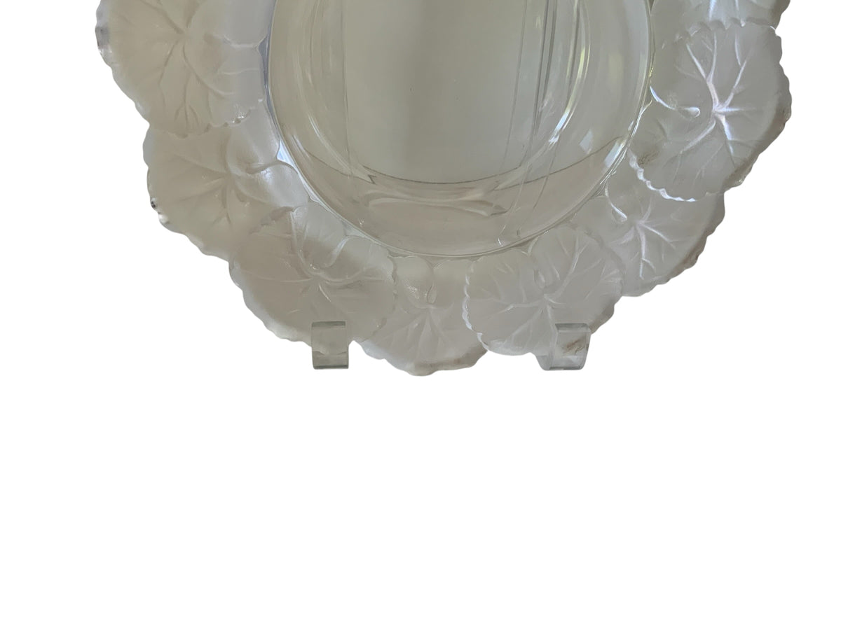 Vintage Lalique Honfleur 8" Round Bowl  or Ashtray Made in France 1978