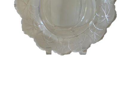 Vintage Lalique Honfleur 8" Round Bowl  or Ashtray Made in France 1978