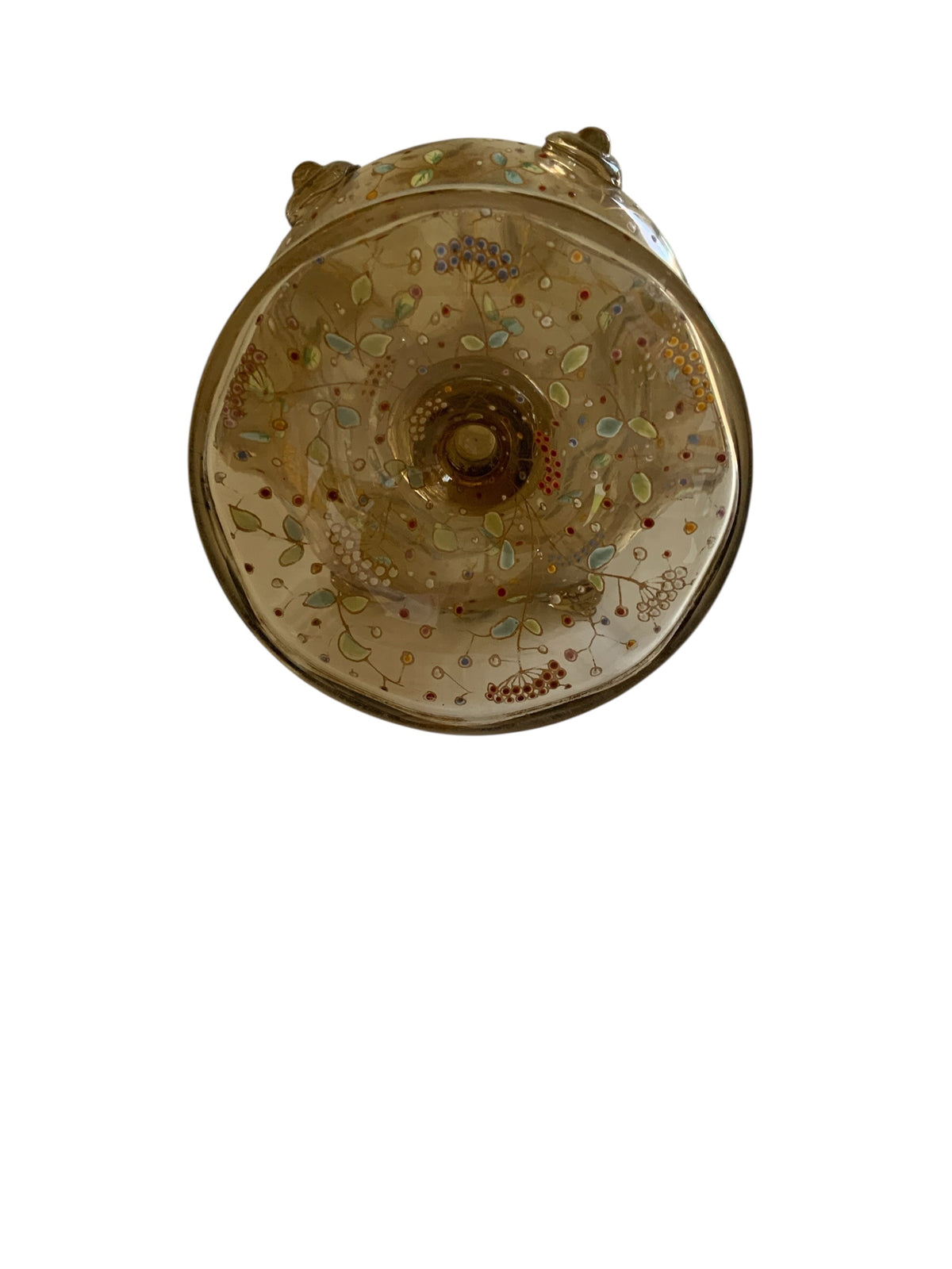 Antique Late 19th Century Fritz Heckert Enameled "Alt-Deutsch" Bohemian Glass Pokal Vase A 5755 Made in Germany 1880-1889