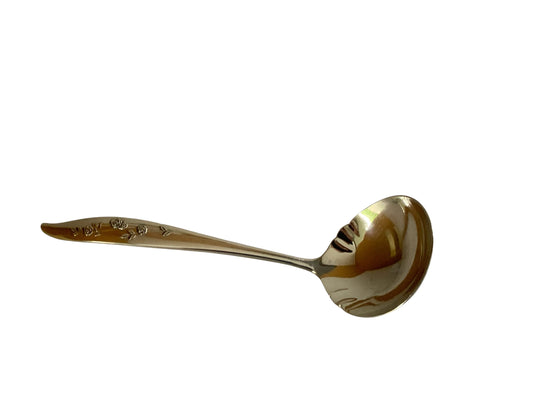 Vintage Oneida Heirloom Young Love Sterling Silver Solid Gravy Ladle USA 1958-1972
