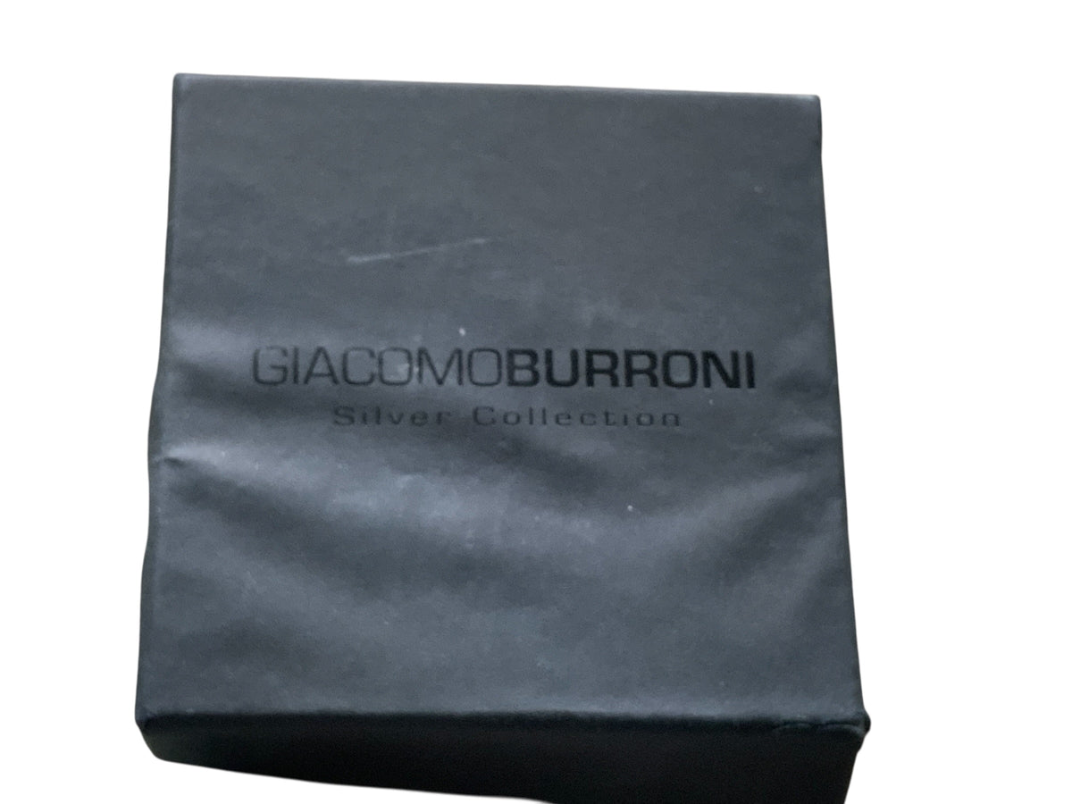 NWT Giacomo Burroni Men's Sterling Silver Ring Twist Style Made in Italy c2015