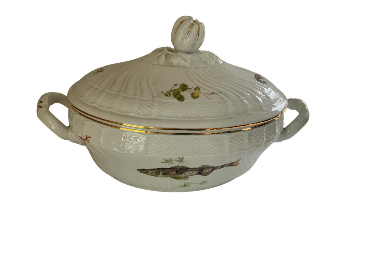 Richard Ginori Quenelle Large Scalloped Tureen & Lid Made in Italy 1991-2015