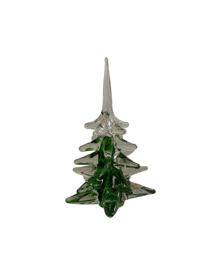 Vintage Signed 10" FM Ronneby Sweden Art Glass Christmas Tree Marcolin Green Murano Made in Sweden 1961-1988 Signed