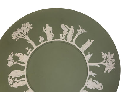 Vintage Wedgwood Jasperware The Muses Sage Green Celadon 9.25" Made in England 1989