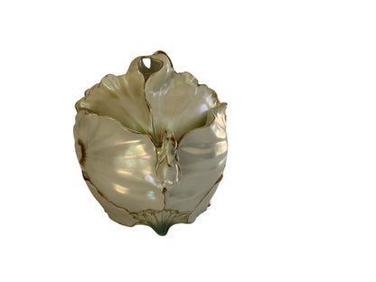Rare Antique Royal Bayreuth White Poppy Porcelain Humidor Jar Figural Deponiert Germany Early 1900s