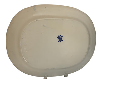 Vintage Allertons Ltd Blue Willow Oval Serving Platter Size No. 12 Staffordshire England c. 1929-1942