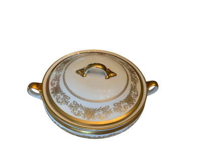 Aynsley Imperial Gold Fine Bone China Estate Collection 130 pc for 12 Teapot Coffee Pot Platters Staffordshire, England 1970s-1980s