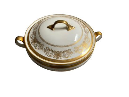 Aynsley Imperial Gold Fine Bone China Estate Collection 130 pc for 12 Teapot Coffee Pot Platters Staffordshire, England 1970s-1980s