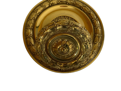 Set of 4 Vintage Libra 1008 Spain Solid Brass Center Door Fixed Knobs - Louis XVI Style Spain 1970s-1980s