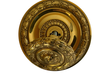 Set of 4 Vintage Libra 1008 Spain Solid Brass Center Door Fixed Knobs - Louis XVI Style Spain 1970s-1980s