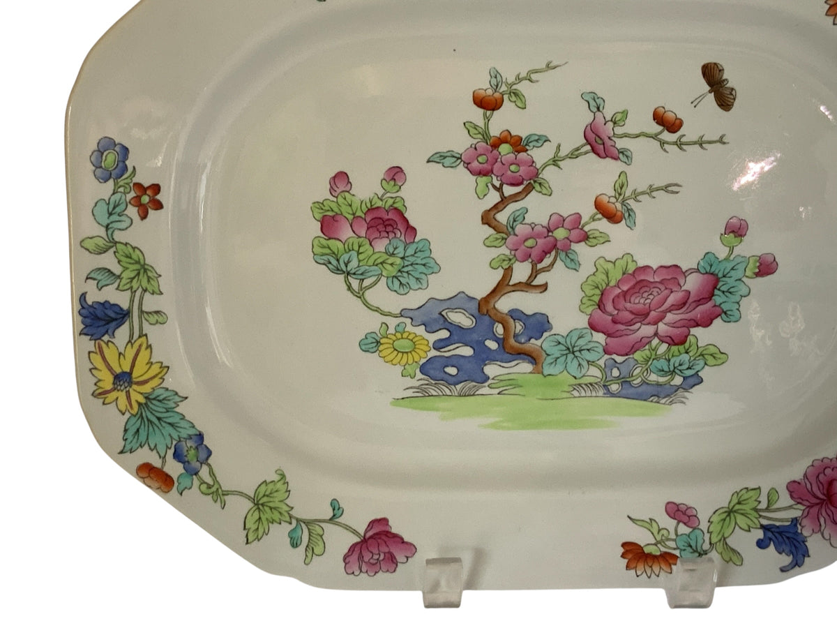 Antique Copeland Spode "Willis" Indian Tree 12.5" Hand Enameled Serving Platter New Stone England Nov 1918
