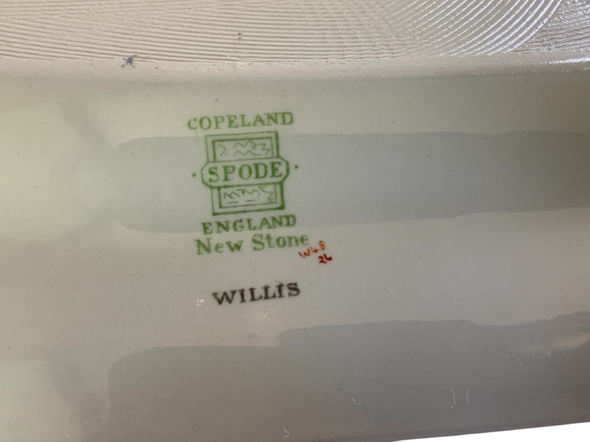Antique Copeland Spode "Willis" Indian Tree 12.5" Hand Enameled Serving Platter New Stone England Nov 1918