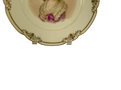 19thC Sèvres Marked Portrait Plate Madame de Lamballe Signed Debrie Made in France c.1890-1910