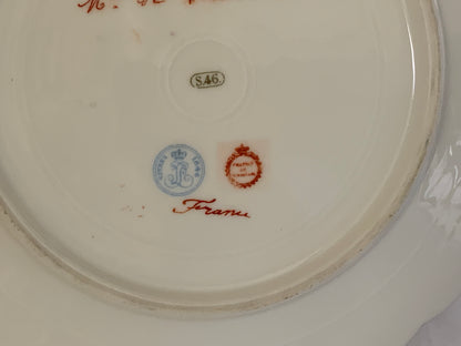 19thC Sèvres Marked Portrait Plate Madame de Lamballe Signed Debrie Made in France c.1890-1910