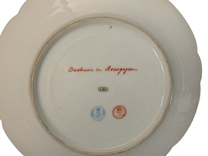 19thC Sèvres Marked Portrait Plate Duchess de Bourgogne Signed Debrie Made in France c.1890-1910